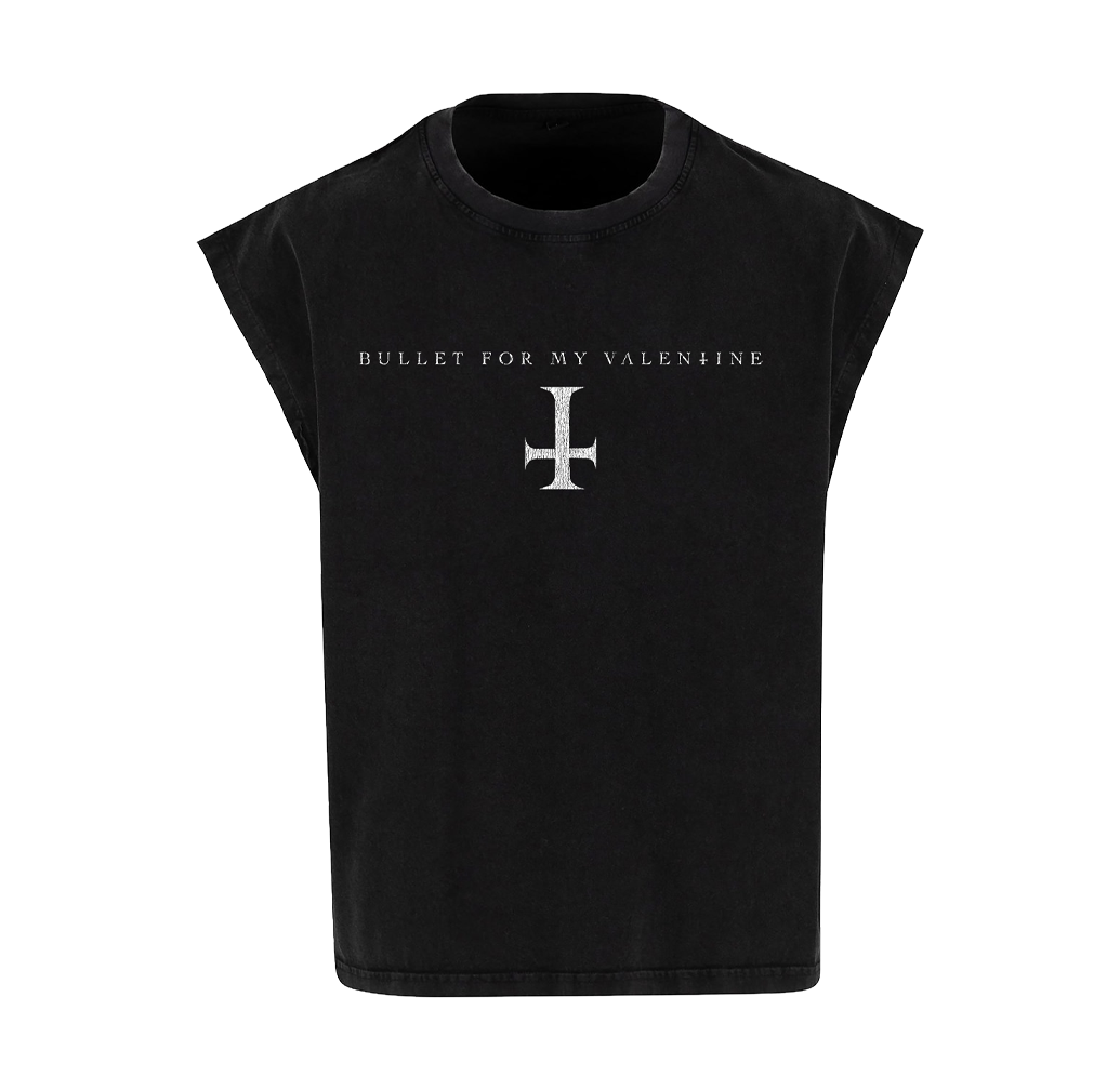 Social Apocalypse | Cross Logo Black Sleeveless T-Shirt
